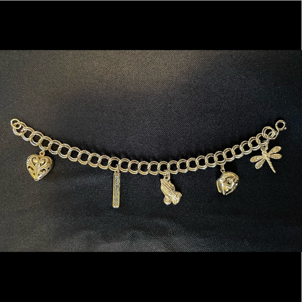 Vintage Solid Sterling Charm Bracelet